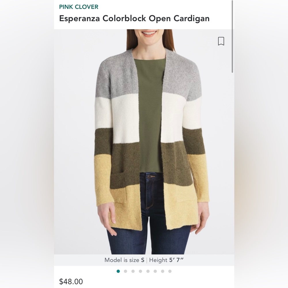 PINK CLOVER
Esperanza Colorblock Open Cardigan